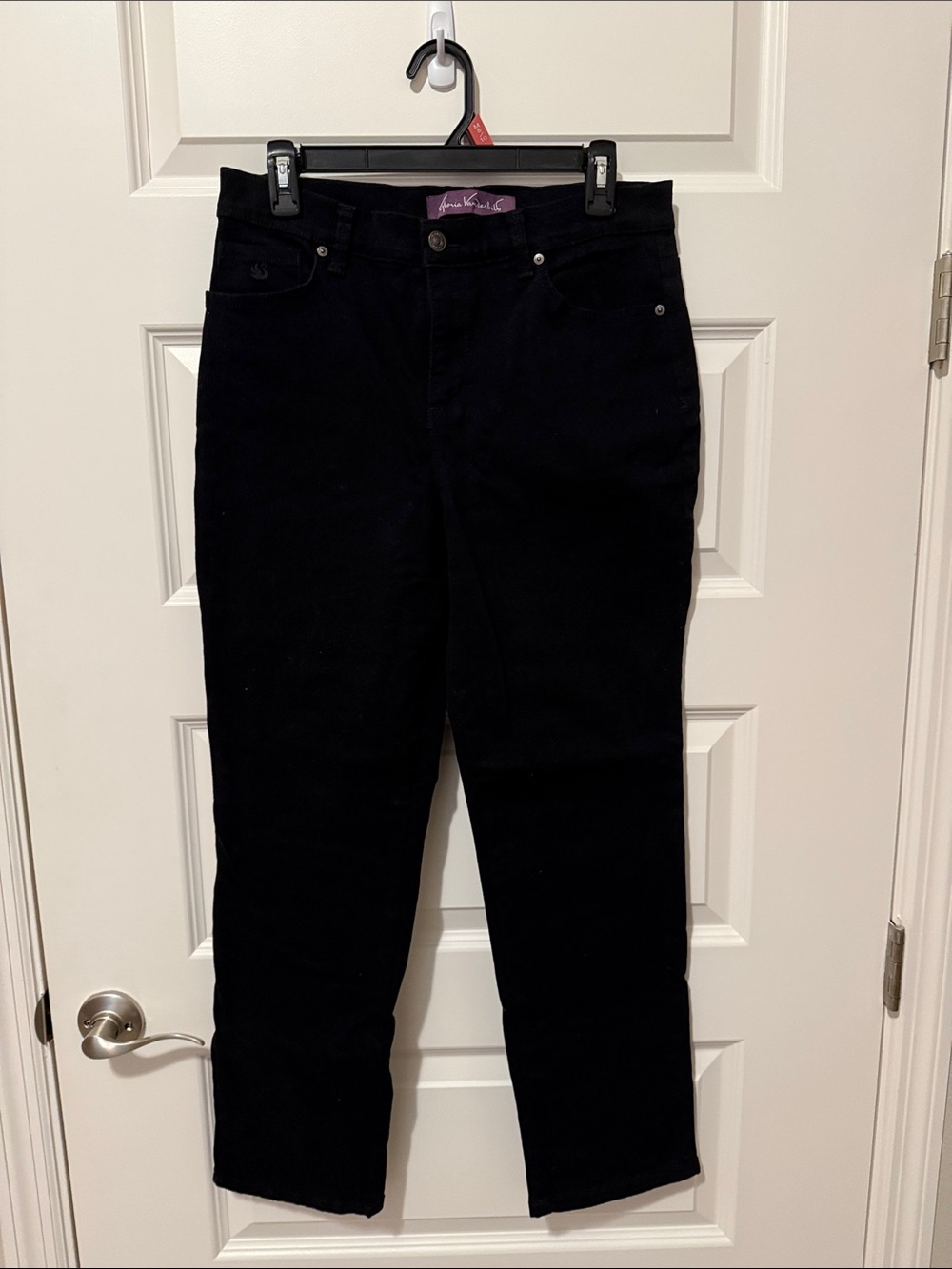 Gloria Vanderbilt Black Straight-Leg Jeans